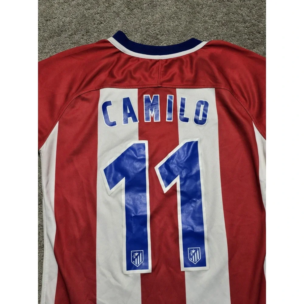 2017 Atletico Madrid‎ Home Football Shirt #11 Camilo Jersey Nike Mens S